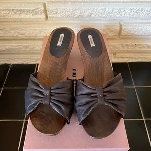 Miu Miu Wooden Clogs sz 8.5